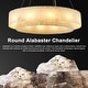 preview thumbnail 5 of 15, KAYLA Natural Alabaster Chandelier, Adjustable Modern Chandelier.