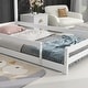 preview thumbnail 6 of 7, Twin Size Montessori Floor Bed with Fences, Wood Twin Kids Bed Frame