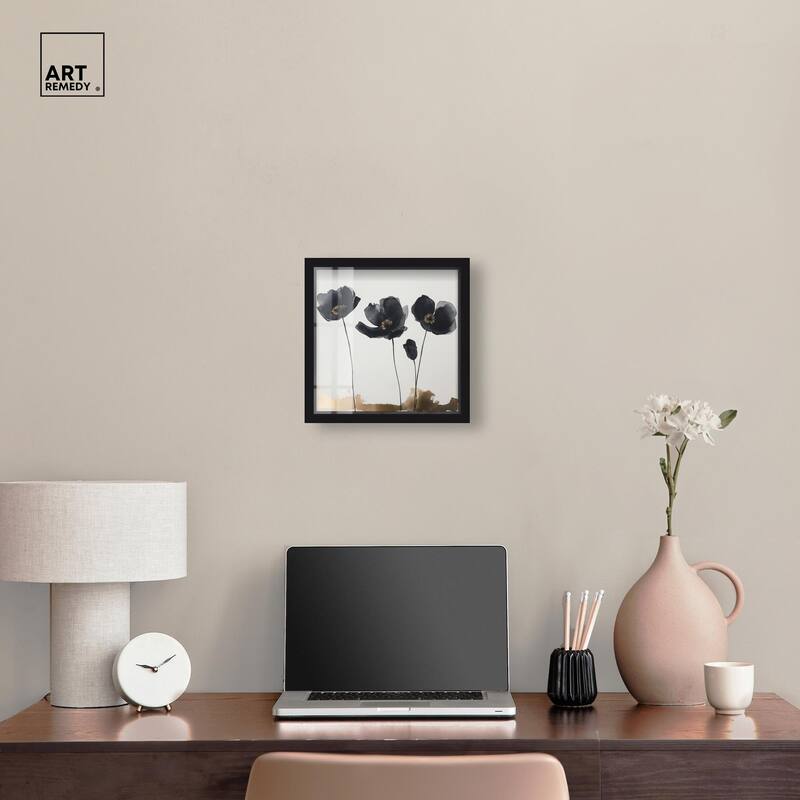 Nocturnal Flowers I Shadowbox by Art Remedy