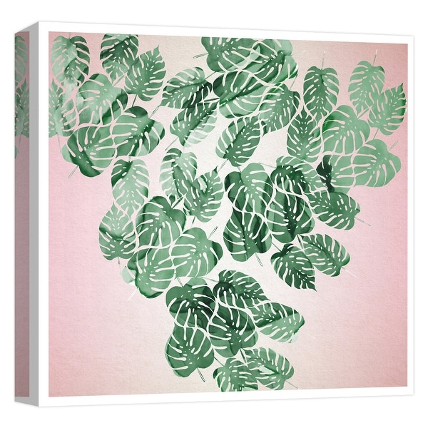 PTM Images 9-124738 PTM Canvas Collection 12" x 12" - "Tropical Leaves II" Giclee Tropical Art Print on Canvas