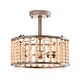 preview thumbnail 3 of 10, Silas 14 Inch Drum Shape Bead Semi Flush Mount with 2 Light