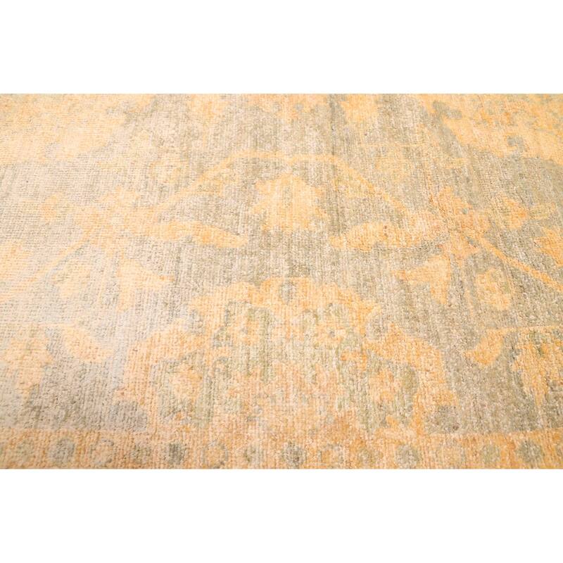 ECARPETGALLERY Hand-knotted Peshawar Oushak Sage Wool Rug - 9'6 x 13'7
