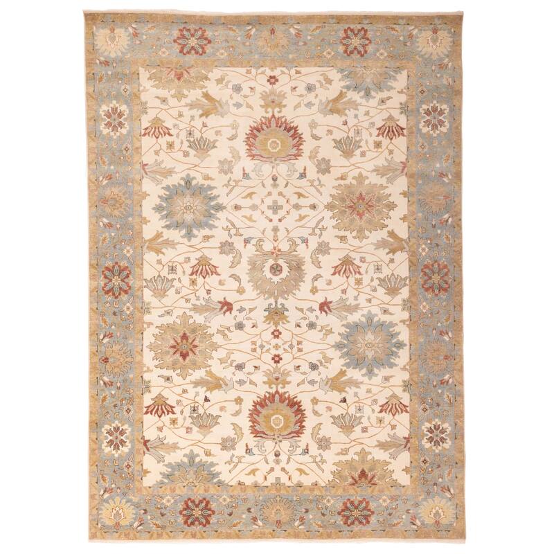 ECARPETGALLERY Hand-knotted Jules Serapi Ivory Wool Rug - 10'1 x 13'9