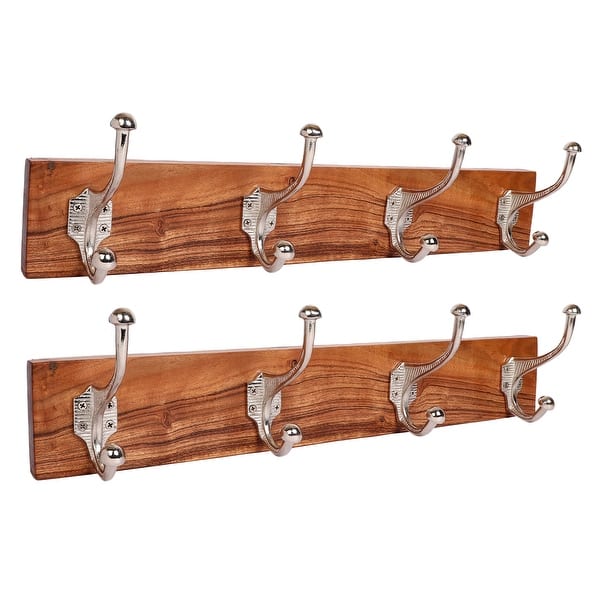 Porch Den Meeker Hard Wood Utility Wall Mounted Coat Rack Overstock 28718182