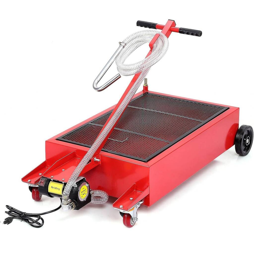 20 Gallon Low Profile Oil Drain Pan with 180W Electric Pump for Changing Oil on Cars, SUVs, Trucks, RVs