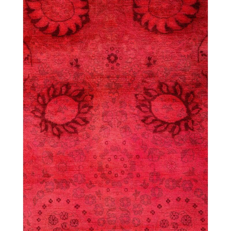 Fine Vibrance, One-of-a-Kind Hand-Knotted Runner Rug - Pink, 3' 0" x 9' 3" - 3' 0" x 9' 3"