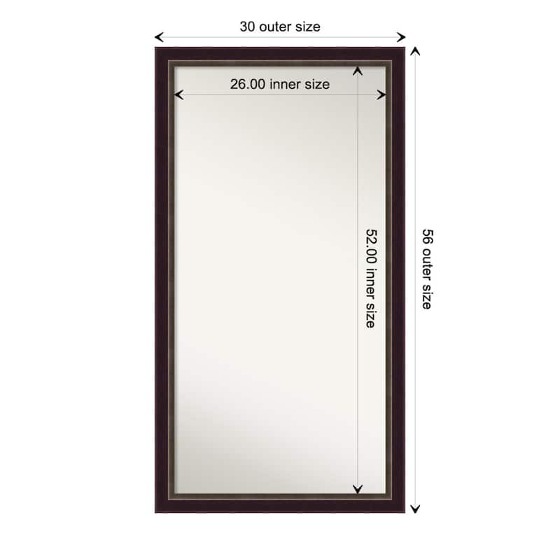Oversized Wall Mirror Choose Your Custom Size - Signore Bronze Frame