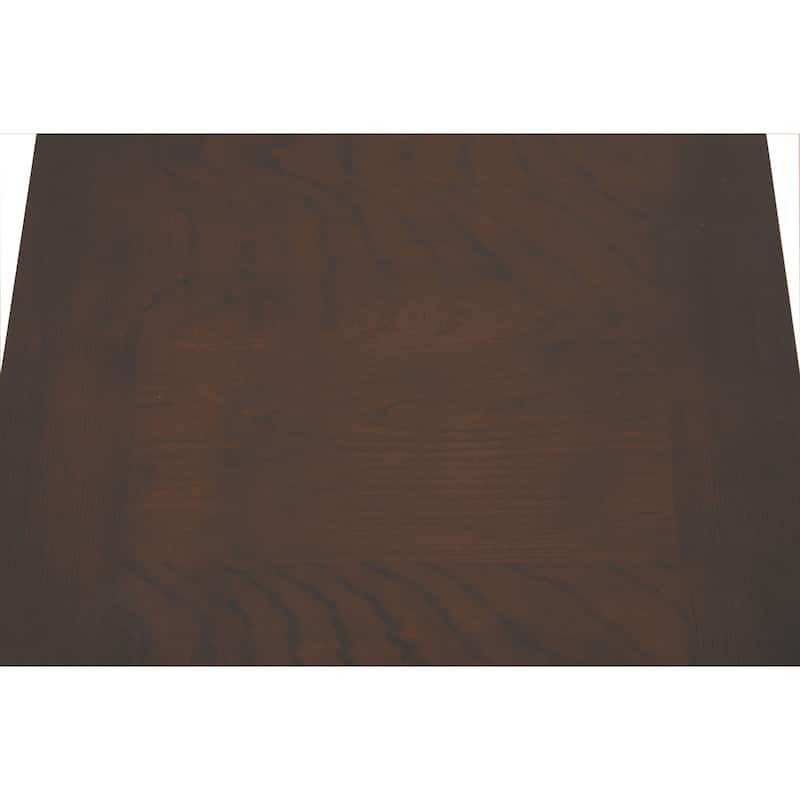 24.13 in. Brown Square Wood End Table, Sturdy Build End Side Table for Living Rooms