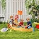 preview thumbnail 12 of 26, Outsunny Large Outdoor Kids Sandbox Backyard Toy, Cedar Wood Sandbox 62.25"x 30.75"x 18" - Natural Wood