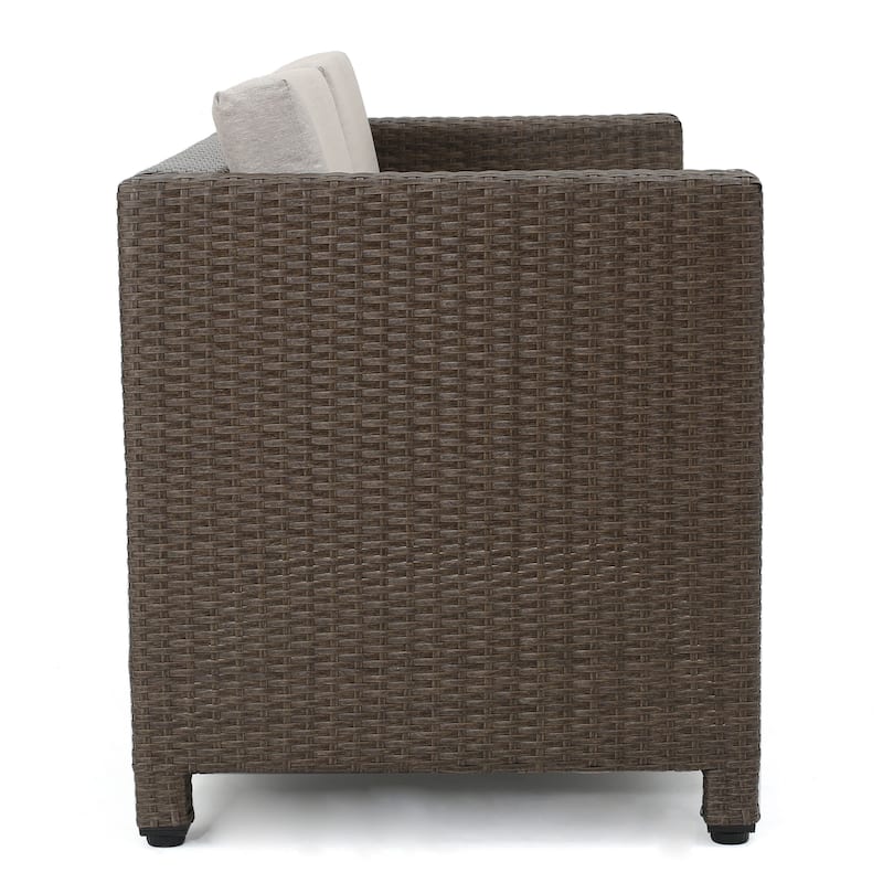 Puerta Outdoor 8-piece Wicker Sofa Chat Set with Cushions by Christopher Knight Home