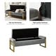preview thumbnail 27 of 53, Alina Modern Upholstered Flip Top Storage Bench with Metal Legs by HULALA HOME
