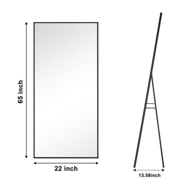 dimension image slide 3 of 12, Modern Full Length Floor Mirror Freestanding Mirror