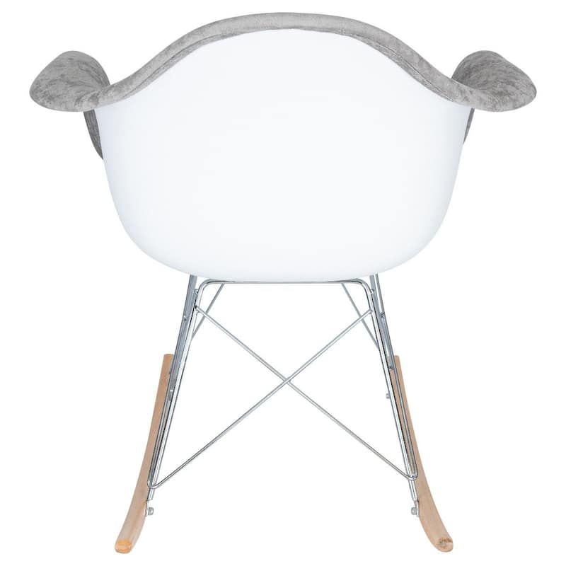 Wilson Contemporary Modern Velvet Rocker Chair - Nursery Rocking Accent Chair for Home Living Room Bedroom Patio
