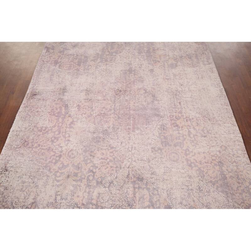 Contemporary Abstract Indian Area Rug Hand-Knotted Wool Carpet - 4'9"x 7'11"