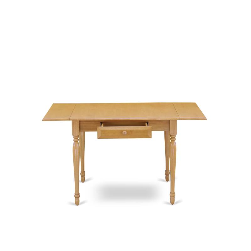 East West Furniture Dining Room Table Set Includes a Rectangle Kitchen Table with Dropleaf and Dining Chairs (Pieces Options)