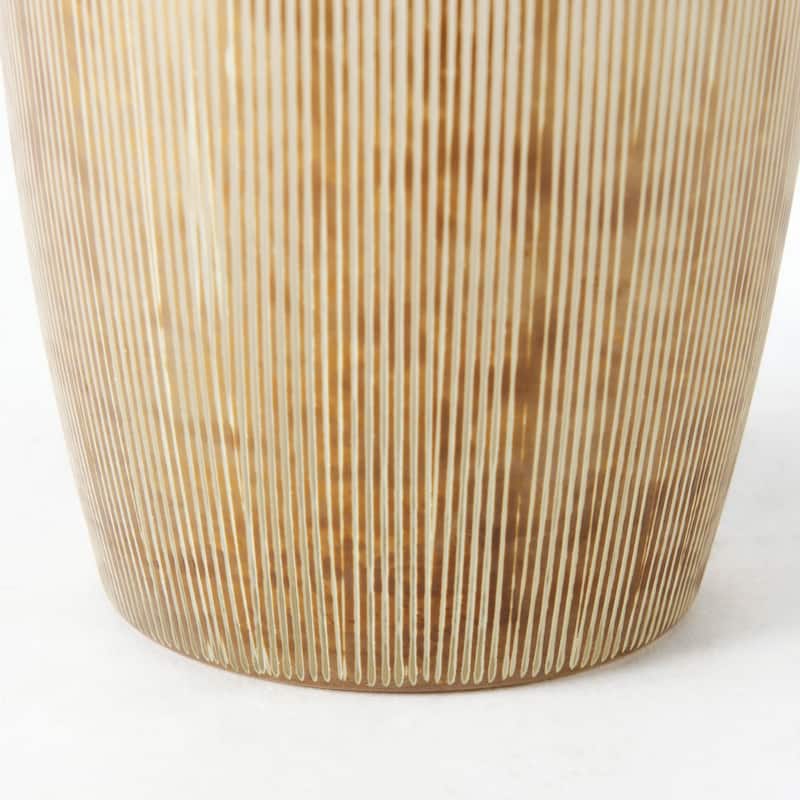 Agnetha Gold And Cream Glass Vase (14")