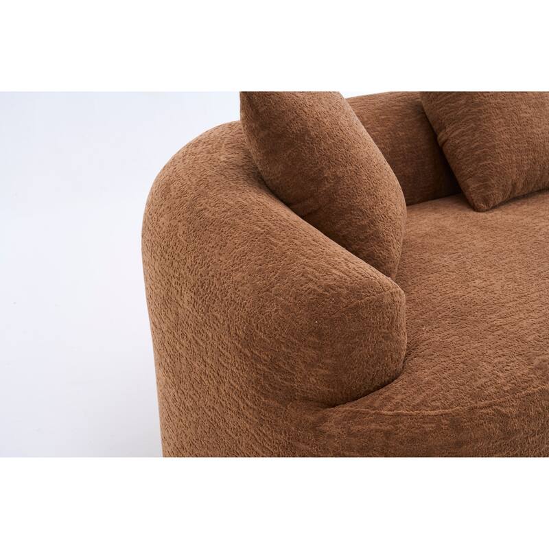 GDFStudio - Soft Upholstered 110" Curved Modular Sectional Sofa