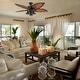 preview thumbnail 7 of 7, 52" Prominence Home Ocean Crest Bronze Tropical Indoor/Outdoor Ceiling Fan with Light, Pull Chain