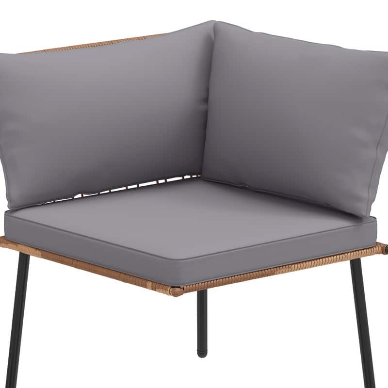 Moasis Outdoor Patio All-Weather Wicker Loveseat/Bistro Set/Sectional Sofa with Cushions and Lumbar Pillows