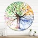 preview thumbnail 8 of 7, Designart 'Four Seasons Tree' Oversized Floral Wall CLock 29 in. wide x 29 in. high