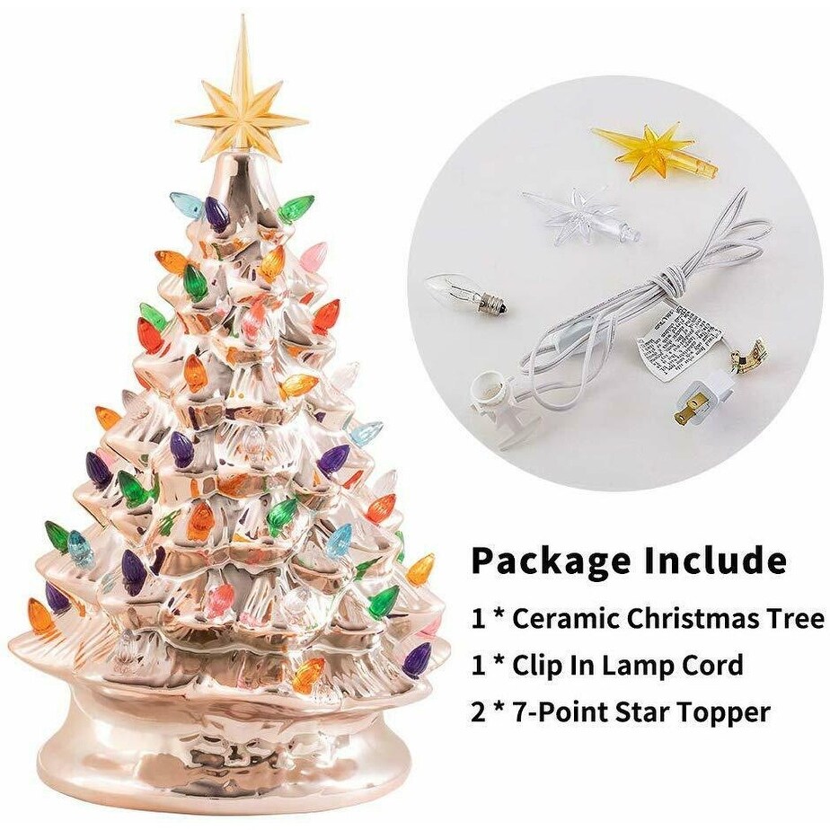 Shop 15 Lighted Vintage Ceramic Tree With Multicolored Lights