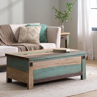 Handcrafted Boho Coffee Table with Hidden Storage - Bed Bath & Beyond ...