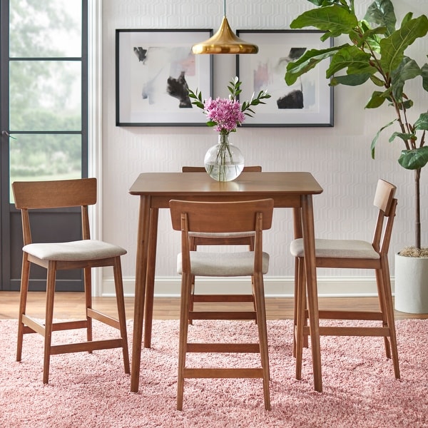 mid century modern pub table set