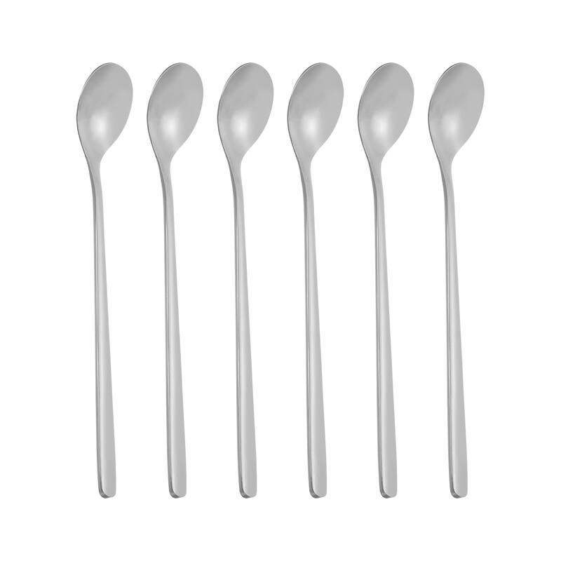 Long Handle Iced Tea Spoon, 6 Pcs 6" Stainless Steel Long Spoons