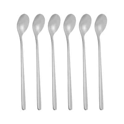 Long Handle Iced Tea Spoon, 6 Pcs 6" Stainless Steel Long Spoons