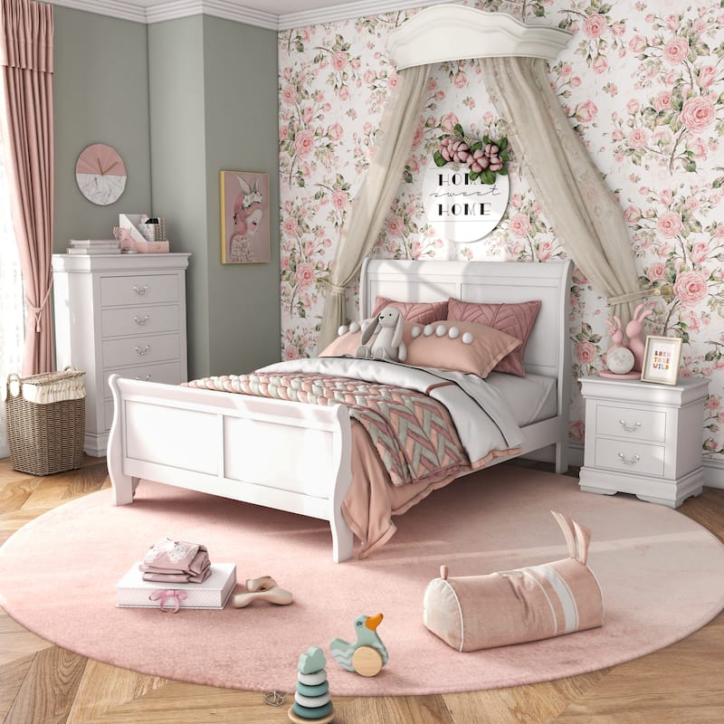 Furniture of America Mayday II Classic Kids Wooden Sleigh Bed