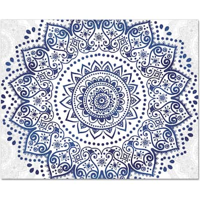 CounterArt Mandala Decorative 3mm Heat Tolerant Tempered Glass Cutting Board 15" x 12" Made in the USA Dishwasher Safe