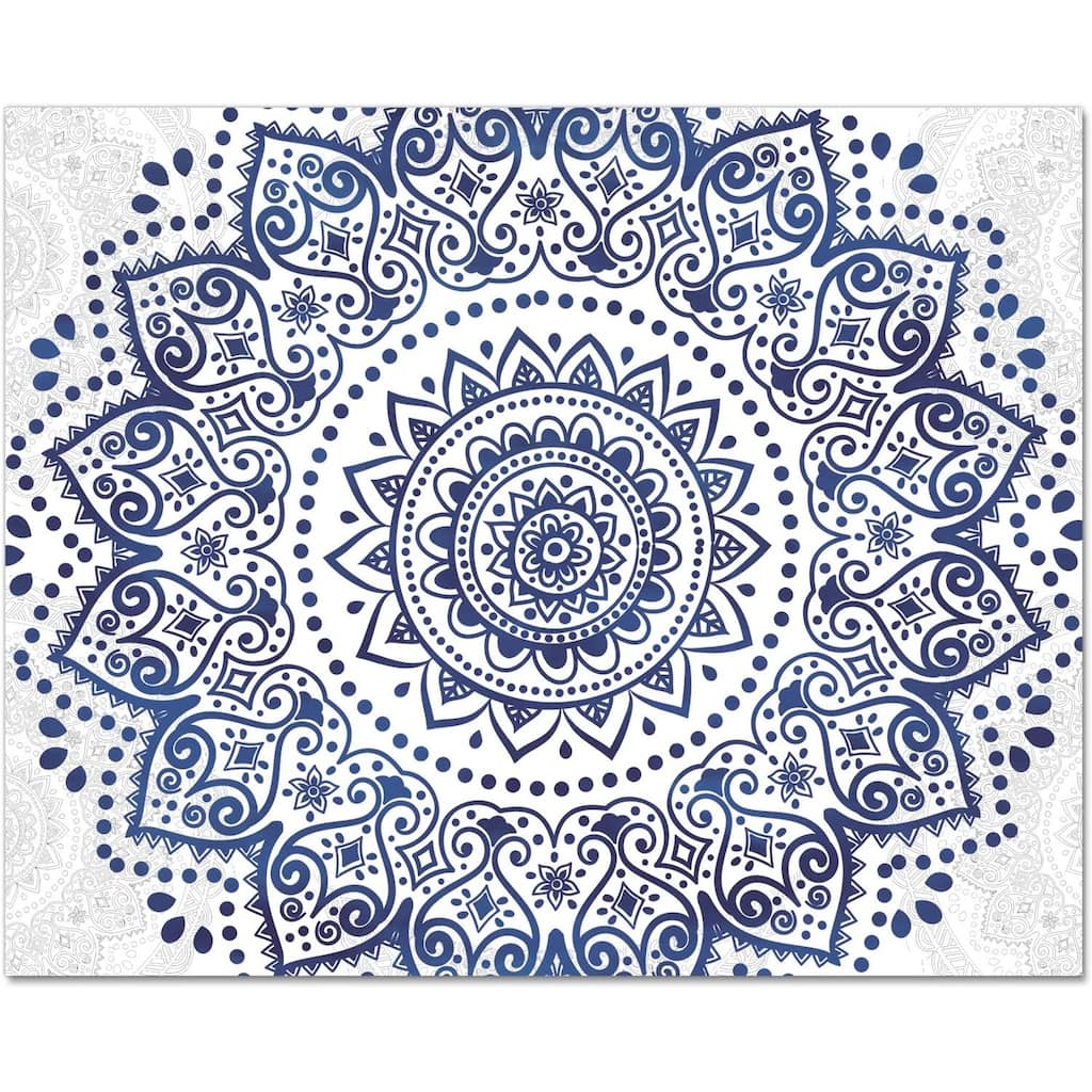 CounterArt Mandala Decorative 3mm Heat Tolerant Tempered Glass Cutting Board 15" x 12" Made in the USA Dishwasher Safe