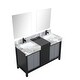 preview thumbnail 34 of 157, Lexora Zilara Bathroom Vanity Complete Set in Black and Grey with Faucet