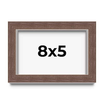 8x5 Shadow Box Frame Brown | 1.125 inches Deep Real Wood Rustic