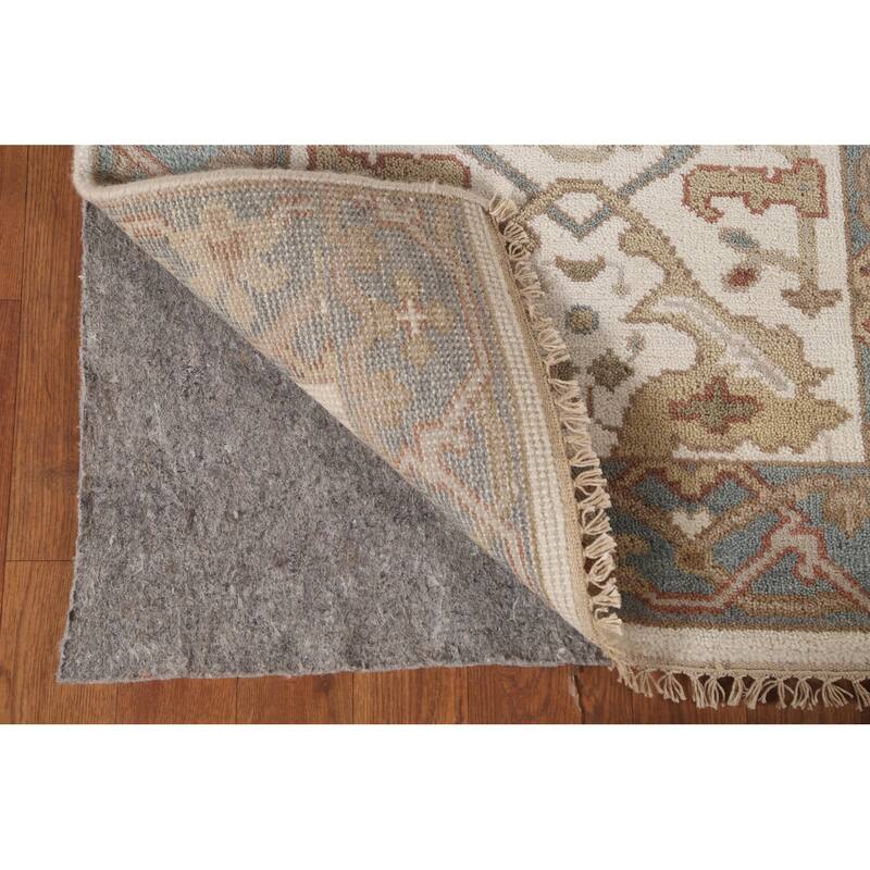 Ivory Oushak Oriental Runner Rug Handmade Wool Carpet - 2'6"x 9'10"
