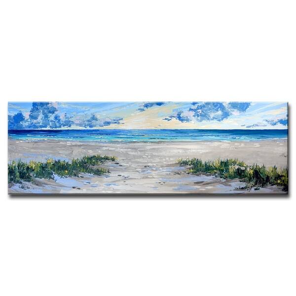 slide 1 of 6, Porch & Den Exhale' Coastal Canvas Wall Decor