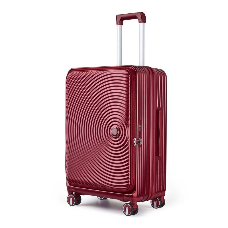 3 Piece Luggage Sets(20/24/28), Carry On Expandable Luggage, Hard Shell Lightweight Suitcase Set w/Front Pocket & Spinner Wheels