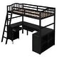 preview thumbnail 18 of 16, Health and Comfort Twin size Wooden Loft Bed with Drawers, Cabinet, Shelves and Desk