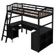 preview thumbnail 18 of 16, Twin Loft Bed with Desk, Drawers & Shelves