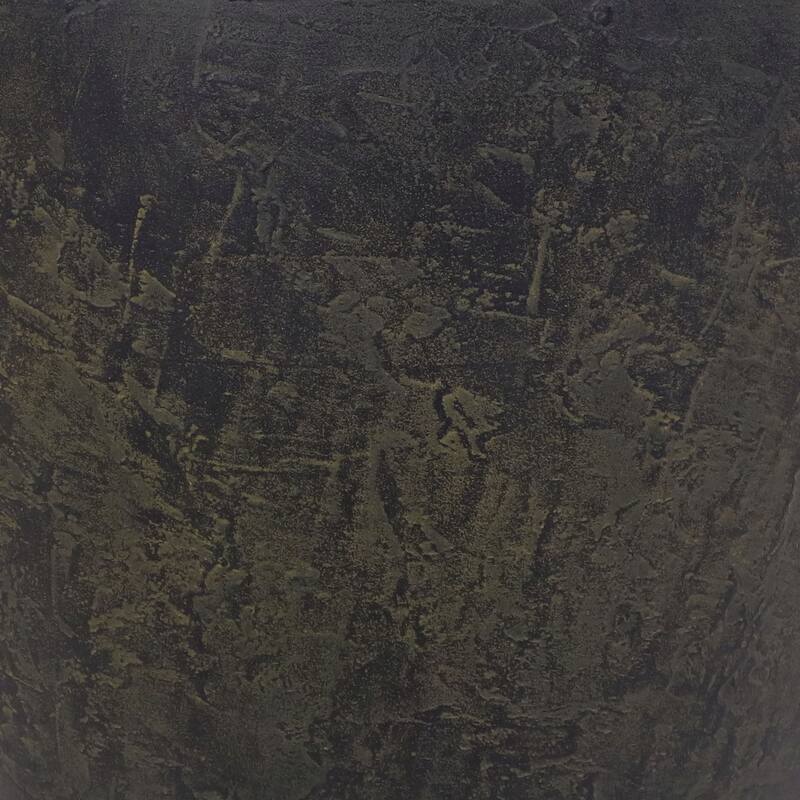 Sunnydaze Anjelica Polyresin Large Round Outdoor Planter - 24" - Sable