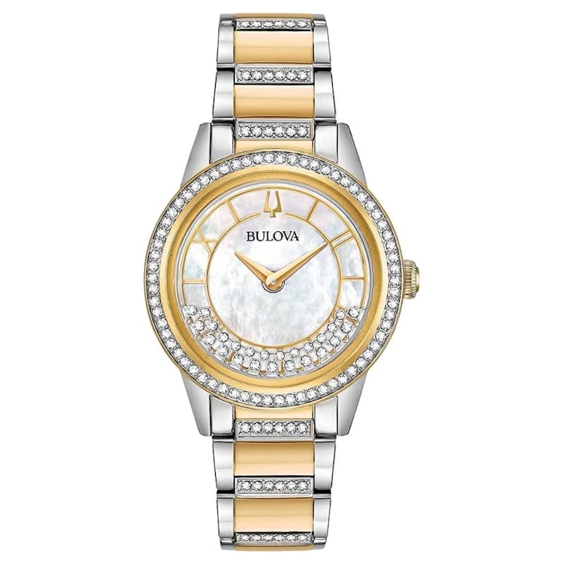 Bulova Women's Crystal Mother Of Pearl Dial Watch - 98L245 - Mother Of Pearl - One Size