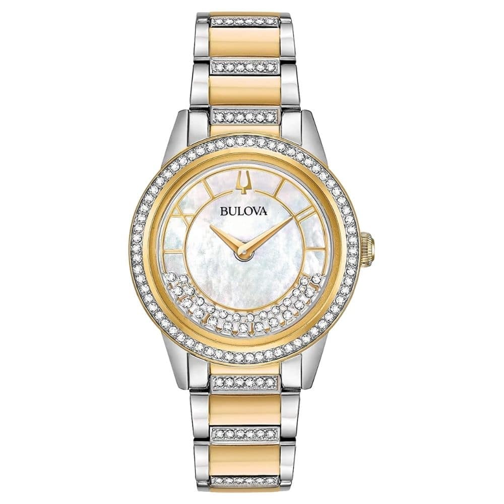 Bulova Women's Crystal Mother Of Pearl Dial Watch - 98L245 - Mother Of Pearl - One Size