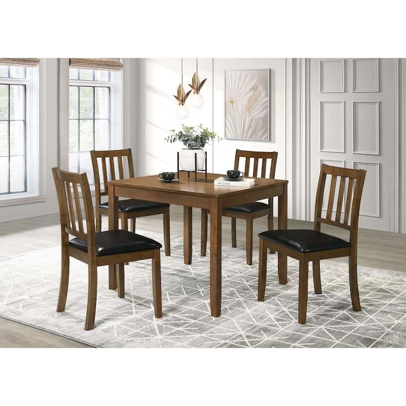 Parkwood 5-piece Square Dining Table Set - Honey Brown