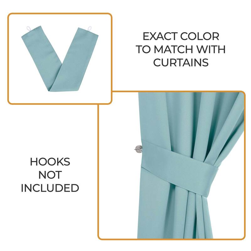 Superior Solid Machine Washable Room Darkening Grommet Blackout Curtains, Set of 2