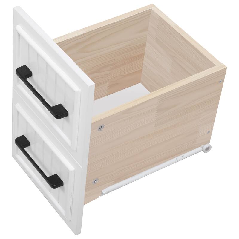 Mobile Kitchen Island 56.5 Inch with Drop Leaf 5 Drawers and USB Power Outlet