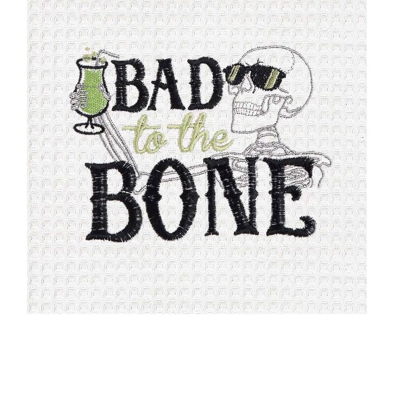 Bad To The Bone Skeleton Towel