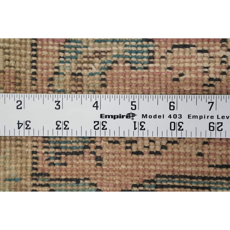 Hand Knotted Oriental 100% Wool Carpet Traditional Floral Green Tabriz Area Rug - 9' 10'' X 6' 5''