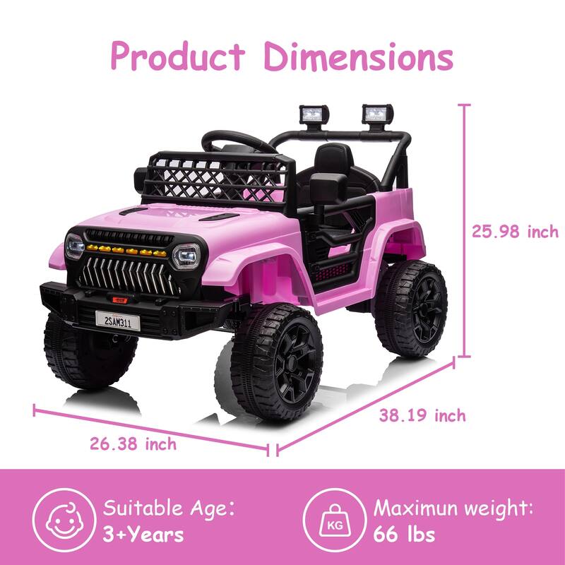 12V Kids Ride On Truck Electric Vehicle Battery Powered Car Toddles Ride On Toy