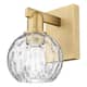 Option Brushed Brass / Clear Water Glass