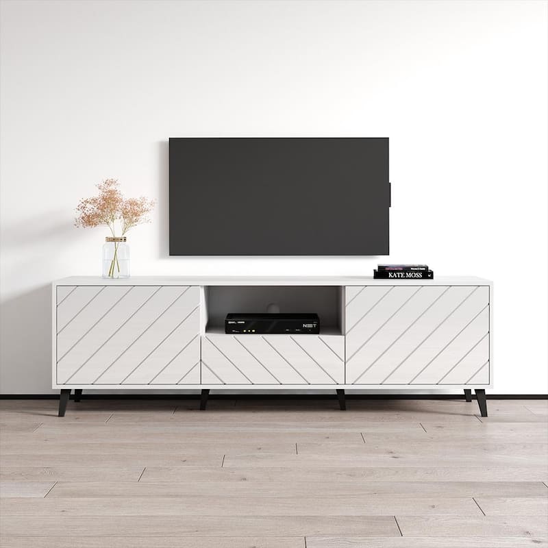 Paris Modern 71-inch TV Stand - White